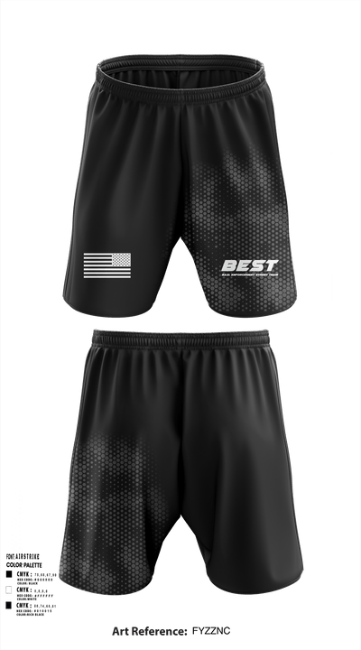 BEST (bail enforcement street team) fugitive apprehension and security 72082923 Athletic Shorts With Pockets - 2