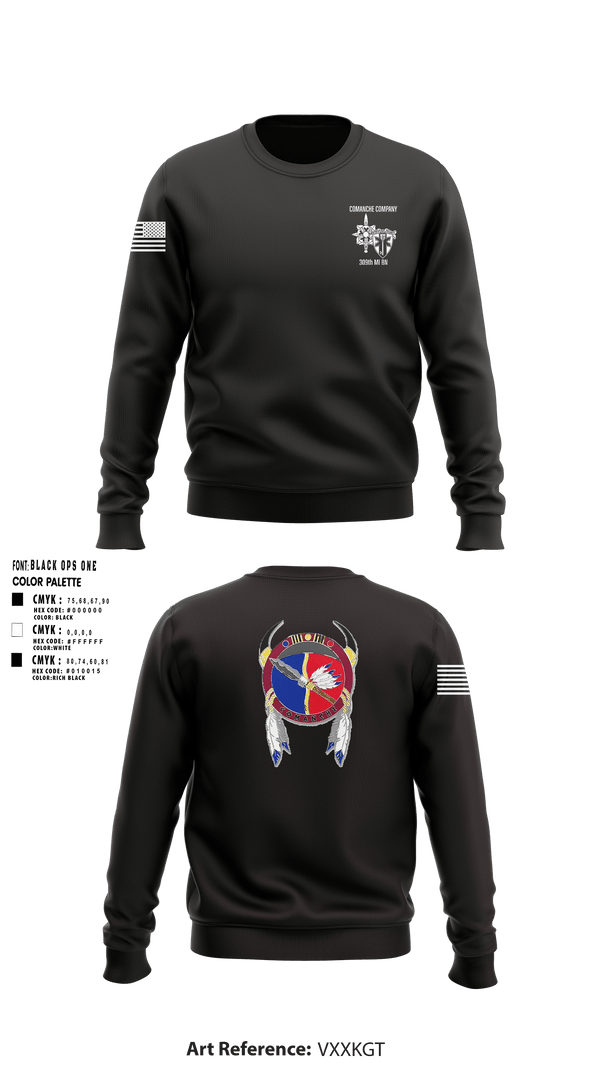 Crew Neck Sweatshirt, Comanche, 309th MI BN, , Teamtime, Team time, sublimation, custom sports apparel, team uniforms, spirit wear, spiritwear, sports uniforms, custom shirts, team store, custom team store, fundraiser sports, apparel fundraiser