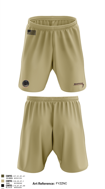 49th A co 1st Platoon REAPERS 78641109 Athletic Shorts With Pockets - 5