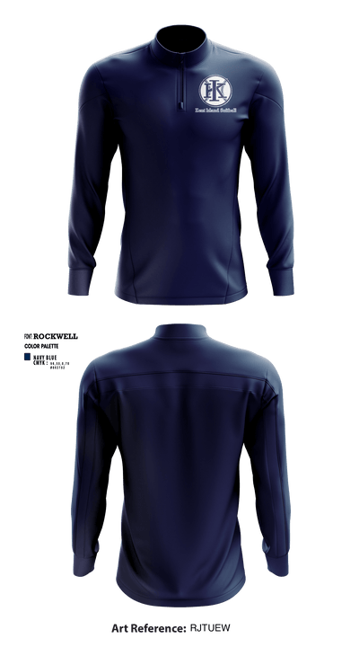Kent Island Youth Softball 28747832 Quarter Zip Jacket - 9