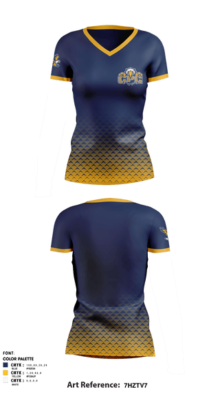Women's Short Sleeve Vneck Shirt, Cedar Park Christian High School-Bothell Campus Golf, Golf, Teamtime, Team time, sublimation, custom sports apparel, team uniforms, spirit wear, spiritwear, sports uniforms, custom shirts, team store, custom team store, fundraiser sports, apparel fundraiser