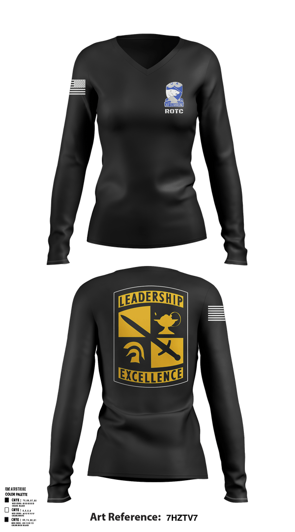 Women's Long Sleeve Vneck Shirt, Army ROTCArmy ROTC, Army, Teamtime, Team time, sublimation, custom sports apparel, team uniforms, spirit wear, spiritwear, sports uniforms, custom shirts, team store, custom team store, fundraiser sports, apparel fundraiser
