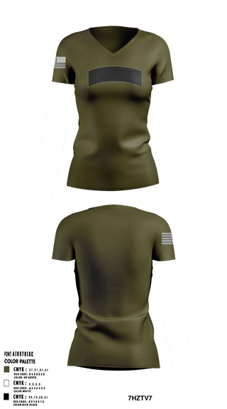 Women's Short Sleeve Vneck Shirt, , Army, Teamtime, Team time, sublimation, custom sports apparel, team uniforms, spirit wear, spiritwear, sports uniforms, custom shirts, team store, custom team store, fundraiser sports, apparel fundraiser