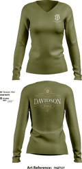 Davidson Forge 39779422 Women's Long Sleeve V-neck Shirt - 2