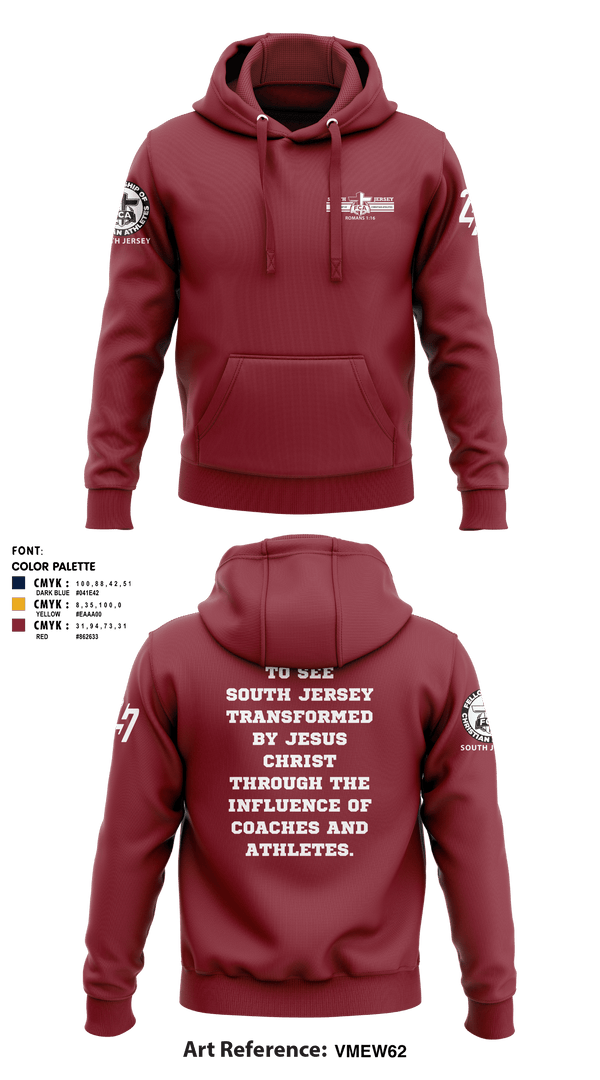 Hoodie, FCA ( Fellowship of Christian Athletes ) South Jersey, Spirit Store, Teamtime, Team time, sublimation, custom sports apparel, team uniforms, spirit wear, spiritwear, sports uniforms, custom shirts, team store, custom team store, fundraiser sports, apparel fundraiser