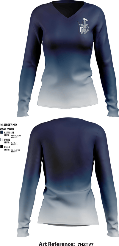 Fieldcrest High School 93620779 Women's Long Sleeve V-neck Shirt - 1