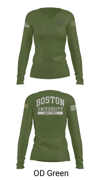 Women's Long Sleeve Vneck Shirt, , Army, Teamtime, Team time, sublimation, custom sports apparel, team uniforms, spirit wear, spiritwear, sports uniforms, custom shirts, team store, custom team store, fundraiser sports, apparel fundraiser