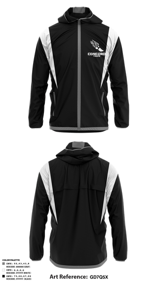 Windbreaker, Concord High School Track, Cross Country, Teamtime, Team time, sublimation, custom sports apparel, team uniforms, spirit wear, spiritwear, sports uniforms, custom shirts, team store, custom team store, fundraiser sports, apparel fundraiser