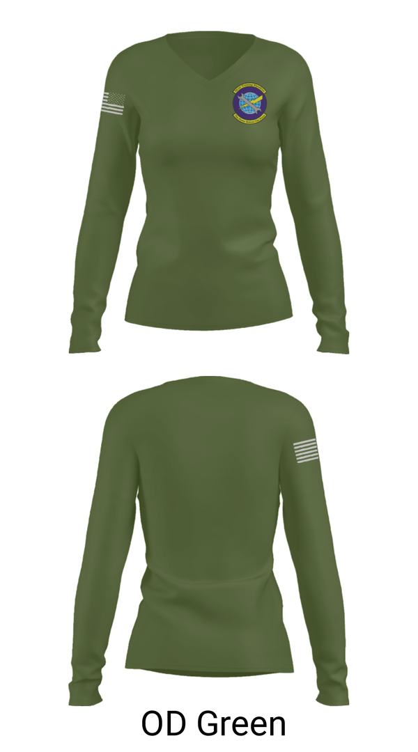 Women's Long Sleeve Vneck Shirt, , Air Force, Teamtime, Team time, sublimation, custom sports apparel, team uniforms, spirit wear, spiritwear, sports uniforms, custom shirts, team store, custom team store, fundraiser sports, apparel fundraiser