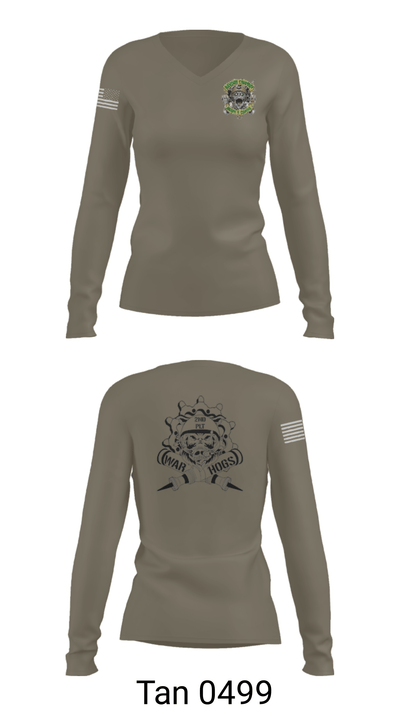 War Hogs 92830770 Women's Long Sleeve V-neck Shirt - 41