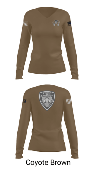 Women's Long Sleeve Vneck Shirt, , Police, Teamtime, Team time, sublimation, custom sports apparel, team uniforms, spirit wear, spiritwear, sports uniforms, custom shirts, team store, custom team store, fundraiser sports, apparel fundraiser