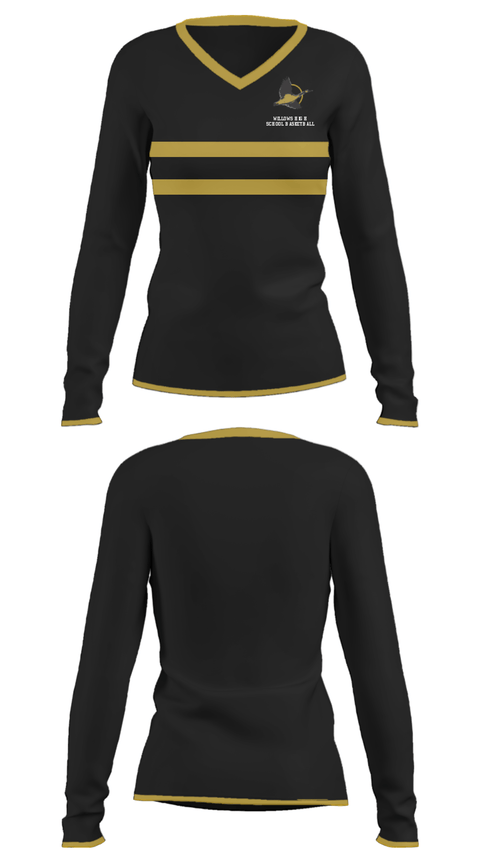 Women's Long Sleeve Vneck Shirt, Willows High School Basketball, Women's Basketball, Teamtime, Team time, sublimation, custom sports apparel, team uniforms, spirit wear, spiritwear, sports uniforms, custom shirts, team store, custom team store, fundraiser sports, apparel fundraiser