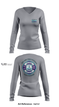 LITTLE ROCK AFB - FIRE 45184704 Women's Long Sleeve V-neck Shirt - 4