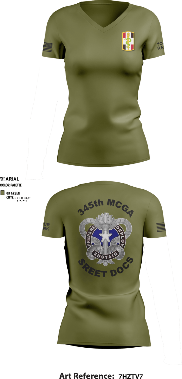 Women's Short Sleeve Vneck Shirt, , Army, Teamtime, Team time, sublimation, custom sports apparel, team uniforms, spirit wear, spiritwear, sports uniforms, custom shirts, team store, custom team store, fundraiser sports, apparel fundraiser