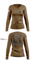 Military Intelligence Detachment 1st Battalion 10th Special Forces Group (Airborne) 57770757 Women's Long Sleeve V-neck Shirt - 2