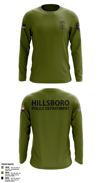 Hillsboro Police Department 31441057 Long Sleeve Performance Shirt - 5