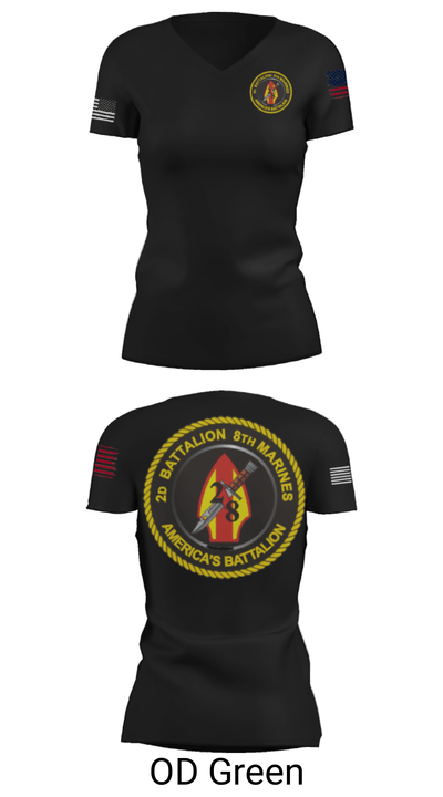 2/8 14118320 Women's Short Sleeve V-neck Shirt - 22