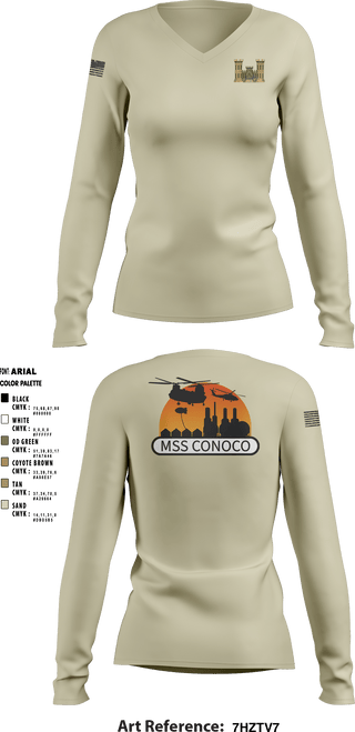 Women's Long Sleeve Vneck Shirt, , Army, Teamtime, Team time, sublimation, custom sports apparel, team uniforms, spirit wear, spiritwear, sports uniforms, custom shirts, team store, custom team store, fundraiser sports, apparel fundraiser