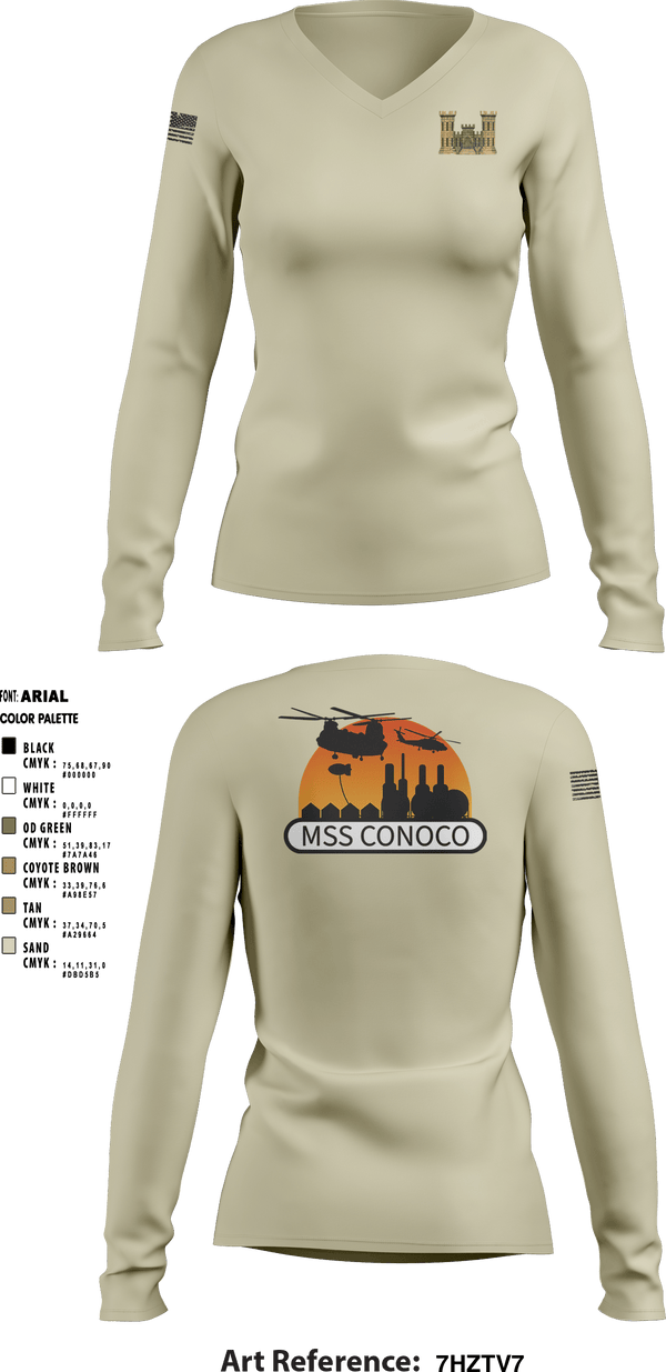 Women's Long Sleeve Vneck Shirt, , Army, Teamtime, Team time, sublimation, custom sports apparel, team uniforms, spirit wear, spiritwear, sports uniforms, custom shirts, team store, custom team store, fundraiser sports, apparel fundraiser
