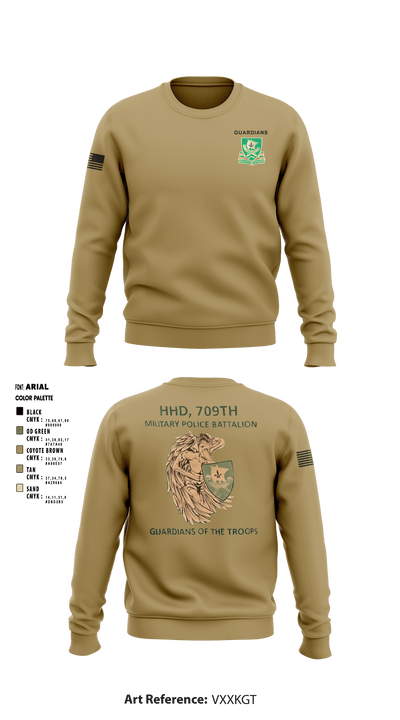 709th MP BN HHD 13627069 Crew Neck Sweatshirt - 3