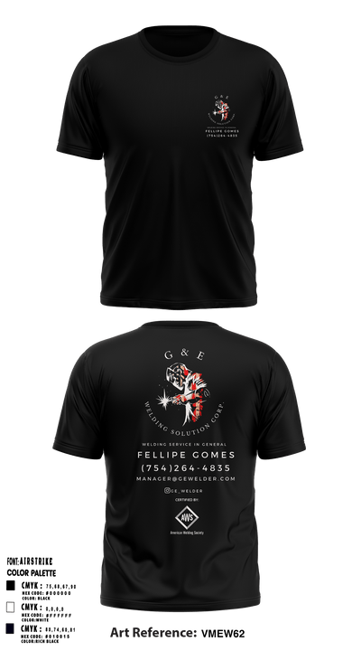 G&E Welding Solution Corp. 41102410 Short Sleeve Performance Shirt - 1