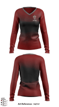 Portland High School Basketball 36413737 Women's Long Sleeve V-neck Shirt - 1