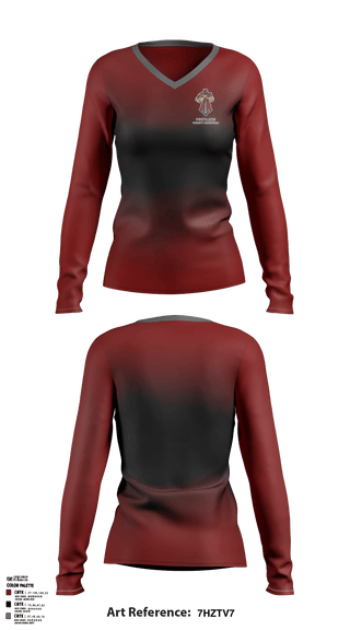 Women's Long Sleeve Vneck Shirt, Portland High School Basketball, Women's Basketball, Teamtime, Team time, sublimation, custom sports apparel, team uniforms, spirit wear, spiritwear, sports uniforms, custom shirts, team store, custom team store, fundraiser sports, apparel fundraiser
