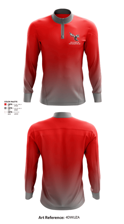 Honesdale High School Basketball 24985503 Quarter Zip Jacket - 3