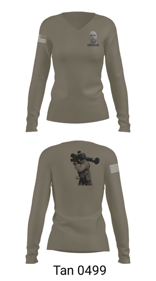 Women's Long Sleeve Vneck Shirt, , Army, Teamtime, Team time, sublimation, custom sports apparel, team uniforms, spirit wear, spiritwear, sports uniforms, custom shirts, team store, custom team store, fundraiser sports, apparel fundraiser