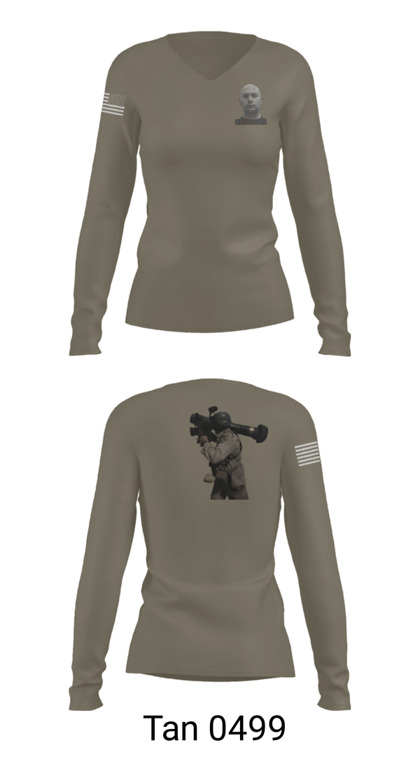 Women's Long Sleeve Vneck Shirt, , Army, Teamtime, Team time, sublimation, custom sports apparel, team uniforms, spirit wear, spiritwear, sports uniforms, custom shirts, team store, custom team store, fundraiser sports, apparel fundraiser