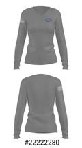 Paris High School Golf 72912394 Women's Long Sleeve V-neck Shirt - 26