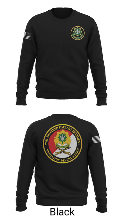 Second Armored Cavalry Regiment 2069337 Crew Neck Sweatshirt - 9