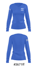 433 LRS 599623 Women's Long Sleeve V-neck Shirt - 37