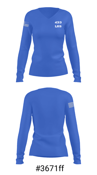 433 LRS 599623 Women's Long Sleeve V-neck Shirt - 37