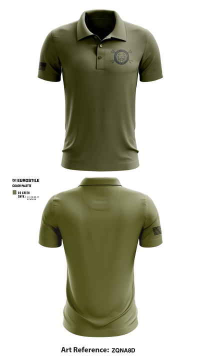 D Co 1-52 AVN REGT 67961627 Short Sleeve Performance Polo - 4