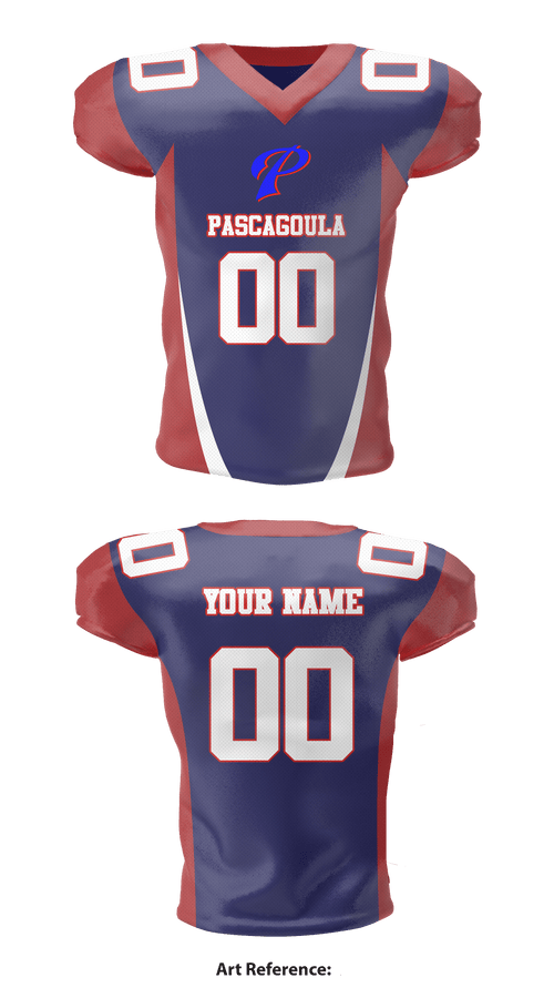 Football Jersey, Pascagoula High School, Spirit Store, Teamtime, Team time, sublimation, custom sports apparel, team uniforms, spirit wear, spiritwear, sports uniforms, custom shirts, team store, custom team store, fundraiser sports, apparel fundraiser