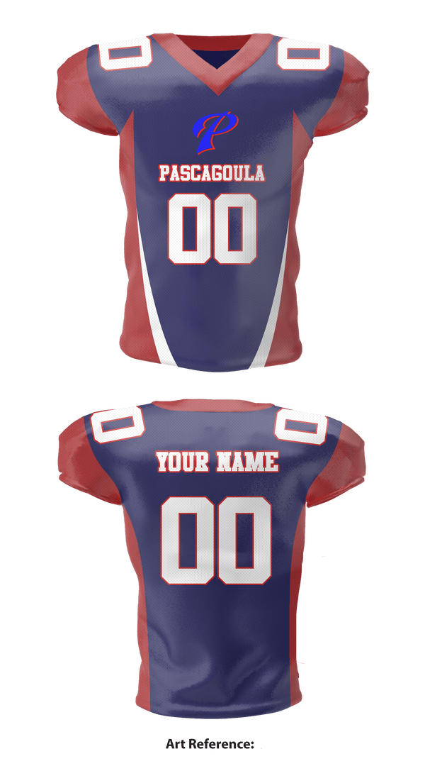 Football Jersey, Pascagoula High School, Spirit Store, Teamtime, Team time, sublimation, custom sports apparel, team uniforms, spirit wear, spiritwear, sports uniforms, custom shirts, team store, custom team store, fundraiser sports, apparel fundraiser
