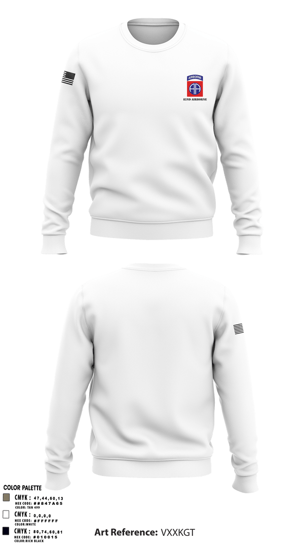 Crew Neck Sweatshirt, 82nd airborne, Army, Teamtime, Team time, sublimation, custom sports apparel, team uniforms, spirit wear, spiritwear, sports uniforms, custom shirts, team store, custom team store, fundraiser sports, apparel fundraiser