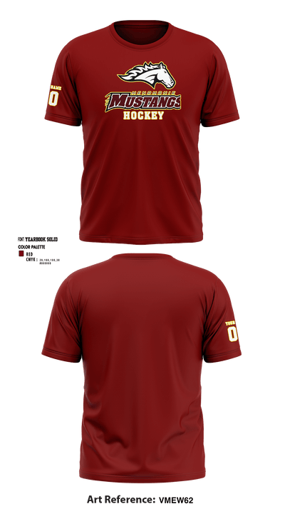 Menomonie High School Ice hockey 95189103 Short Sleeve Performance Shirt - 11