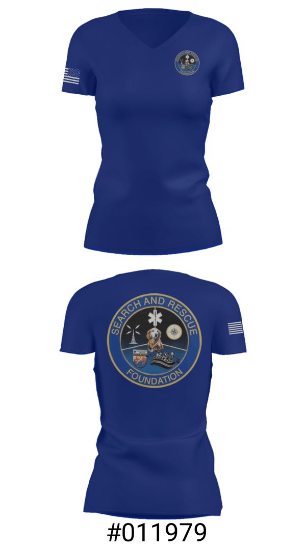 Women's Short Sleeve Vneck Shirt, Search & Rescue Foundation, , Teamtime, Team time, sublimation, custom sports apparel, team uniforms, spirit wear, spiritwear, sports uniforms, custom shirts, team store, custom team store, fundraiser sports, apparel fundraiser