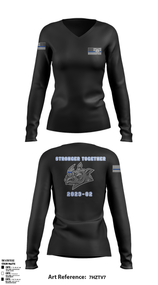 Women's Long Sleeve Vneck Shirt, SDRPA, Police, Teamtime, Team time, sublimation, custom sports apparel, team uniforms, spirit wear, spiritwear, sports uniforms, custom shirts, team store, custom team store, fundraiser sports, apparel fundraiser
