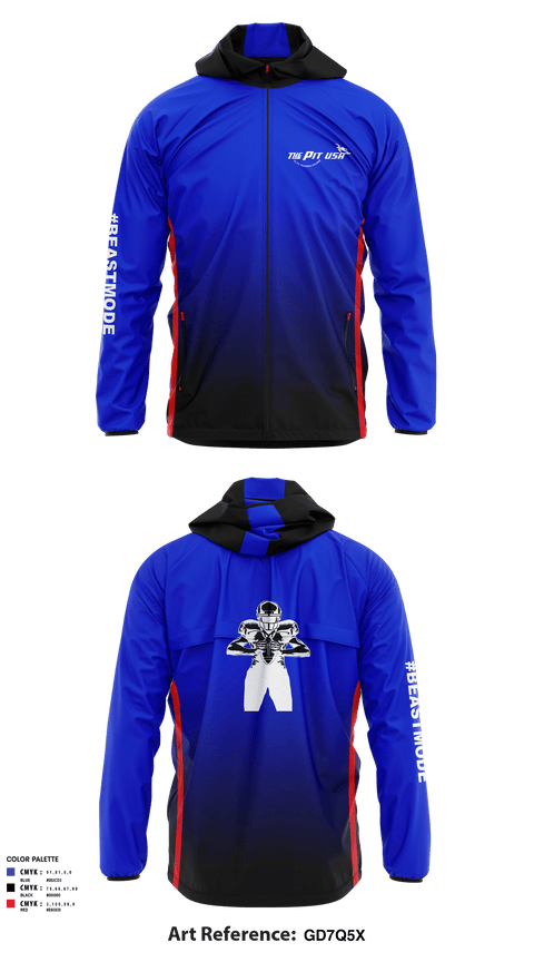 Windbreaker, THE PIT U.S.A, Football, Teamtime, Team time, sublimation, custom sports apparel, team uniforms, spirit wear, spiritwear, sports uniforms, custom shirts, team store, custom team store, fundraiser sports, apparel fundraiser