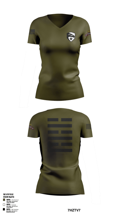 3rd Bn 75th Ranger Regiment 46355204 Women's Short Sleeve V-neck Shirt - 2
