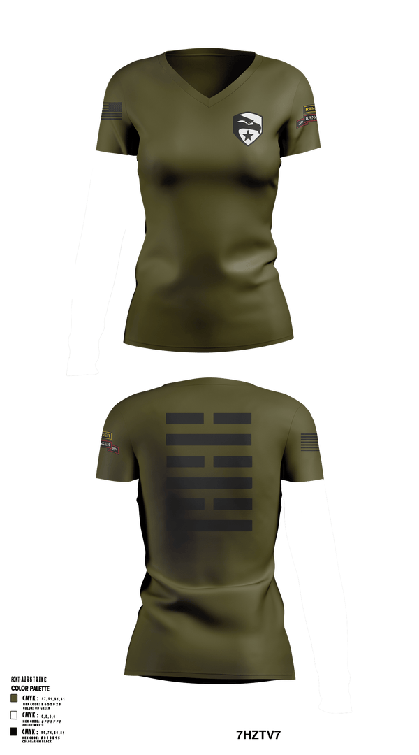 Women's Short Sleeve Vneck Shirt, , Army, Teamtime, Team time, sublimation, custom sports apparel, team uniforms, spirit wear, spiritwear, sports uniforms, custom shirts, team store, custom team store, fundraiser sports, apparel fundraiser