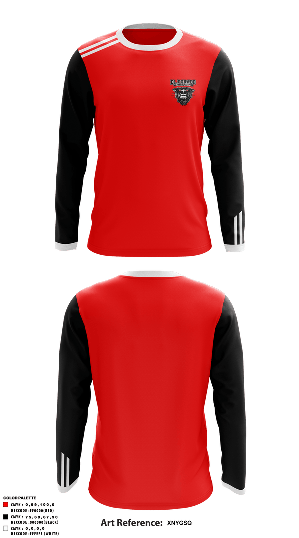 Long Sleeve Performance Shirt, El Dorado High School Wrestling, Wrestling, Teamtime, Team time, sublimation, custom sports apparel, team uniforms, spirit wear, spiritwear, sports uniforms, custom shirts, team store, custom team store, fundraiser sports, apparel fundraiser