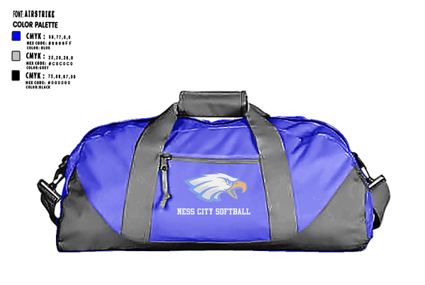 Duffle Bag, Ness City High School Softball, Softball, Teamtime, Team time, sublimation, custom sports apparel, team uniforms, spirit wear, spiritwear, sports uniforms, custom shirts, team store, custom team store, fundraiser sports, apparel fundraiser