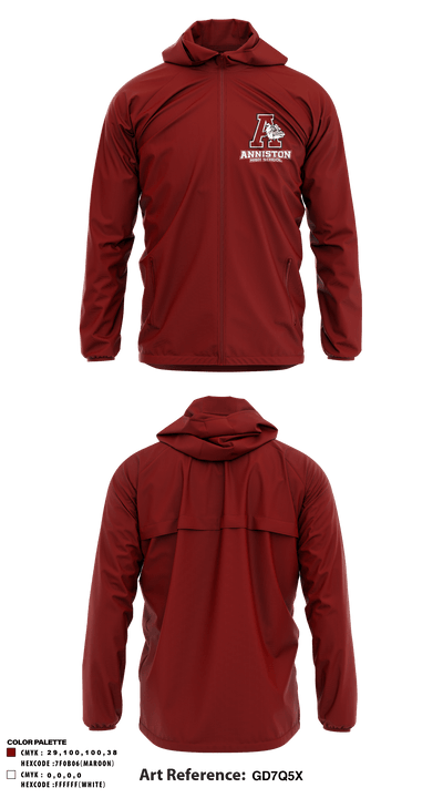 Anniston High School 96960836 Windbreaker - 3