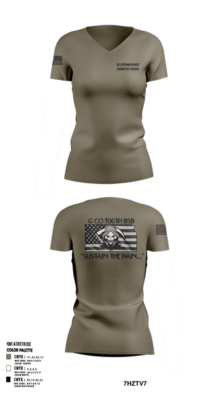 Women's Short Sleeve Vneck Shirt, , Army, Teamtime, Team time, sublimation, custom sports apparel, team uniforms, spirit wear, spiritwear, sports uniforms, custom shirts, team store, custom team store, fundraiser sports, apparel fundraiser