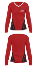 Johnson County Central High School Cheer 71640178 Women's Long Sleeve V-neck Shirt - 24