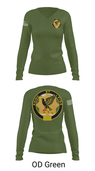 Women's Long Sleeve Vneck Shirt, , Army, Teamtime, Team time, sublimation, custom sports apparel, team uniforms, spirit wear, spiritwear, sports uniforms, custom shirts, team store, custom team store, fundraiser sports, apparel fundraiser